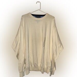 Tommy Hilfiger Cream Gold Crewneck Sweater. Size XXL